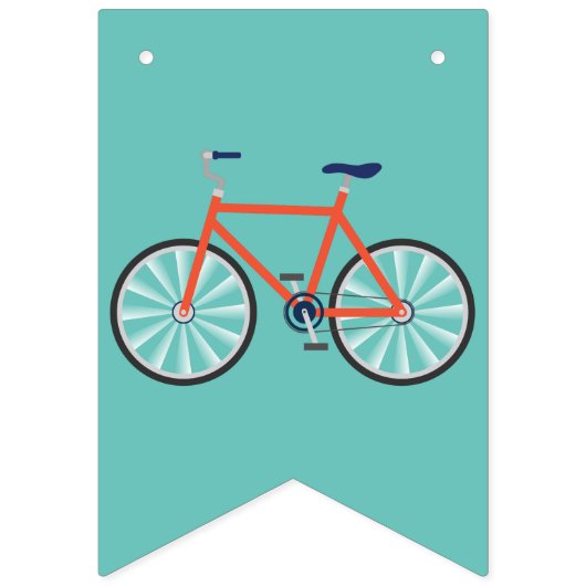 Bannière À Fanions Bicyclette mignonne Enfants Vélo Anniversaire Fête (Premier drapeau)