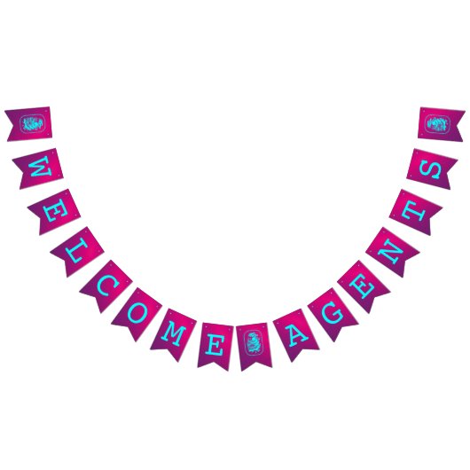 BANNIÈRE À FANIONS BIENVENUE AGENTS BUNING FLAGS (Tout)