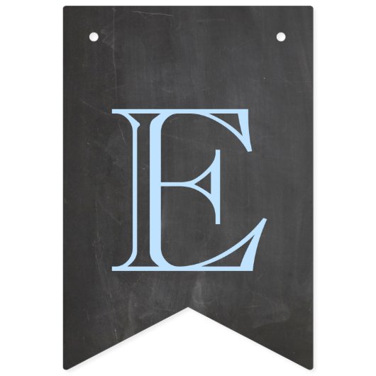 Bannière À Fanions Bienvenue Baby Boy Chalkboard Look (Deuxième drapeau)