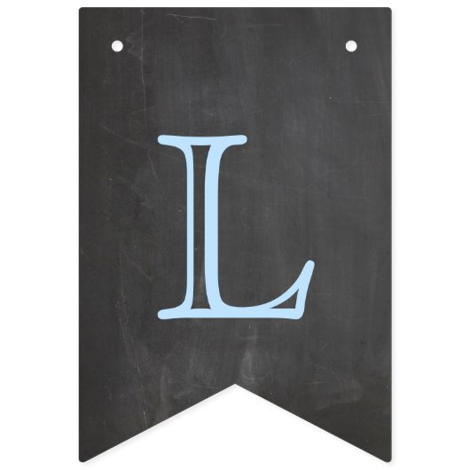 Bannière À Fanions Bienvenue Baby Boy Chalkboard Look (Troisième drapeau)