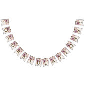 Bannière À Fanions Bienvenue Fleur rose Boho Elégante (Tout)