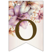 Bannière À Fanions Bienvenue Fleur rose Boho Elégante (Deuxième drapeau)