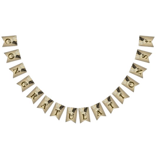 Bannière À Fanions Bienvenue Mariage Parties scintillant d'or Mariée  (Tout)