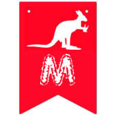 Bannière À Fanions Bière Kangaroo, Joyeux Noël, Parti Australien (Premier drapeau)