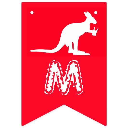 Bannière À Fanions Bière Kangaroo, Joyeux Noël, Parti Australien (Premier drapeau)