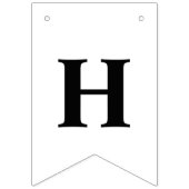 Bannière À Fanions Black And White Bunnies Happy Easter Text (Troisième drapeau)