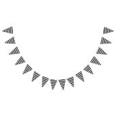 Bannière À Fanions Black And White Stripe Bunting Banner (Tout)