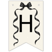 Bannière À Fanions Black Bow Coquette Birthday  (Deuxième drapeau)
