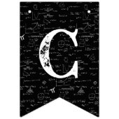 Bannière À Fanions Black Math Formulas Graduation Congratulations (Premier drapeau)