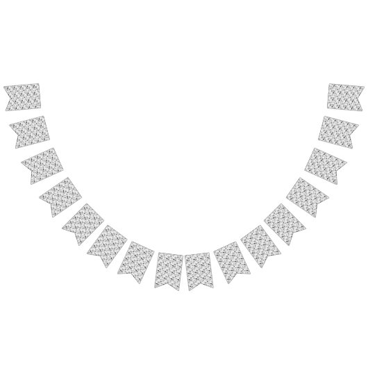 Bannière À Fanions Black & White Paisley Pattern –Elegant Textile Art (Tout)