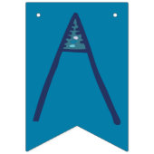 Bannière À Fanions Bleu 50e anniversaire joyeux Bunting (Deuxième drapeau)