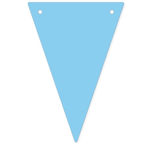 Bannière À Fanions Bleu ciel (Deuxième drapeau)