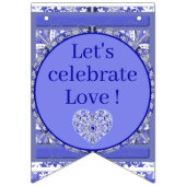 Bannière À Fanions Bleu de dentelle en céramique de Grèce (Deuxième drapeau)