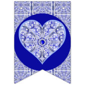 Bannière À Fanions Bleu de dentelle en céramique de Grèce (Premier drapeau)