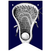 Bannière À Fanions Bleu de la Lacrosse (Deuxième drapeau)