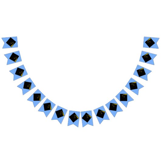 Bannière À Fanions Bleu de remise de diplôme (Tout)