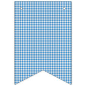 Bannière À Fanions Bleu et Blanc À damiers Plaid. (Deuxième drapeau)