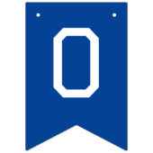 Bannière À Fanions Bleu et Orange Félicitations Graduation (Deuxième drapeau)