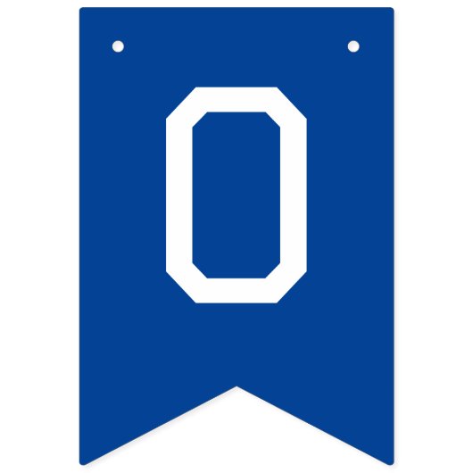 Bannière À Fanions Bleu et Orange Félicitations Graduation (Deuxième drapeau)