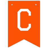 Bannière À Fanions Bleu et Orange Félicitations Graduation (Premier drapeau)