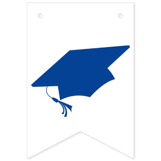 Bannière À Fanions Bleu jaune graduation (Deuxième drapeau)