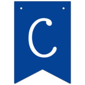 Bannière À Fanions Bleu jaune graduation (Troisième drapeau)