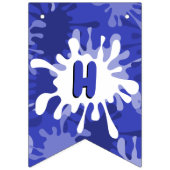 Bannière À Fanions Bleu Joyeux tableau d'anniversaire (Deuxième drapeau)