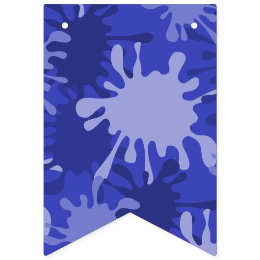 Bannière À Fanions Bleu Joyeux tableau d'anniversaire (Premier drapeau)