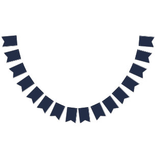 Bannière À Fanions Bleu marine