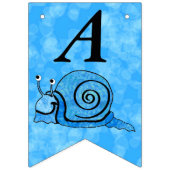 Bannière À Fanions Bleu mignon Joyeux Caricature Anniversaire Smiling (Deuxième drapeau)