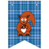 Bannière À Fanions Bleu Plaid Bois Créature Baby shower Bunting (Troisième drapeau)