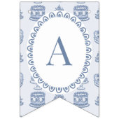 Bannière À Fanions Blue Bow Retro Coquette gâteau Coquette Anniversai (Troisième drapeau)