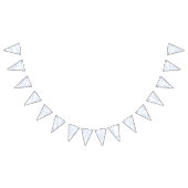 Bannière À Fanions Blue Chinoiserie Toile de Jouy Mariage Date de sau (Tout)