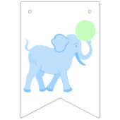 Bannière À Fanions Blue Circus Baby shower Elephant C'Est Un Garçon (Deuxième drapeau)