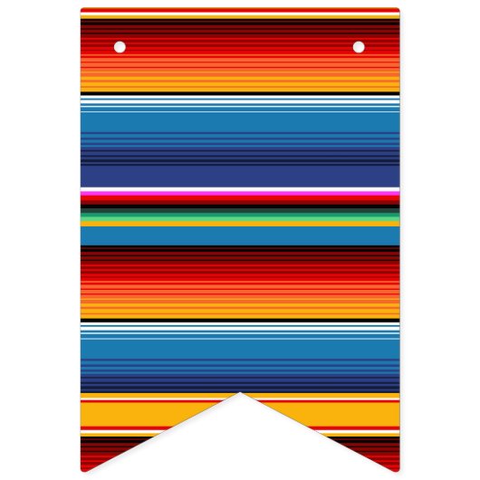 Bannière À Fanions Blue Gold Red Sarape mexicaine (Deuxième drapeau)