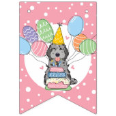Bannière À Fanions Blue Merle Cockapoo Cavapoo Chien fête d'anniversa (Premier drapeau)