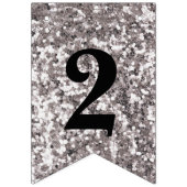 Bannière À Fanions Blue Silver Parties scintillant 2023 Grad Party (Troisième drapeau)