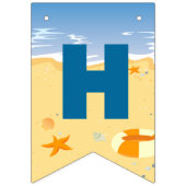 Bannière À Fanions Boboard boy beach Anniversaire (Deuxième drapeau)