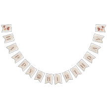 Boho Daisy Floral Joyeux Birthday Bunting Signal