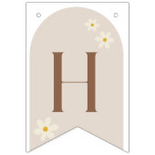 Bannière À Fanions Boho Daisy Floral Joyeux Birthday Bunting Signal (Deuxième drapeau)