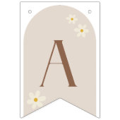 Bannière À Fanions Boho Daisy Floral Joyeux Birthday Bunting Signal (Troisième drapeau)