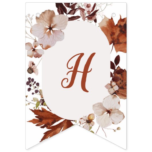 Bannière À Fanions Boho fall Bonjour citrouille (Troisième drapeau)