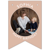 Bannière À Fanions Boho Moderne Boho Coupe d'anniversaire personnalis (Deuxième drapeau)