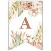 Bannière À Fanions Boho Pampas Fleurs Séchées Tropicales (Troisième drapeau)