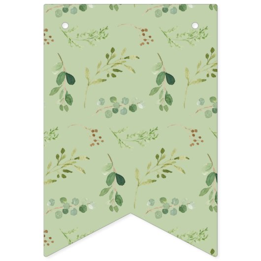 Bannière À Fanions Bois Animaux Végétation C'est un Baby shower garço (Premier drapeau)