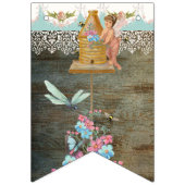 Bannière À Fanions Bois doux féerique de grange de baby shower de (Premier drapeau)