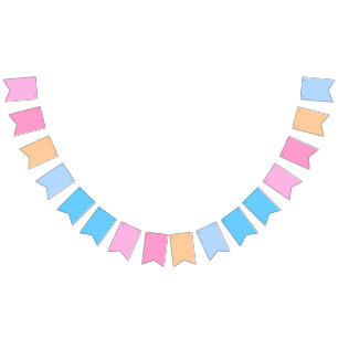 Bannière À Fanions Bonbons en coton à Bubblegum Blue Gradient