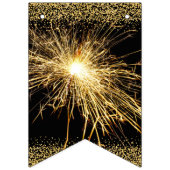 Bannière À Fanions Bonne année Big Gold Lettres (Premier drapeau)