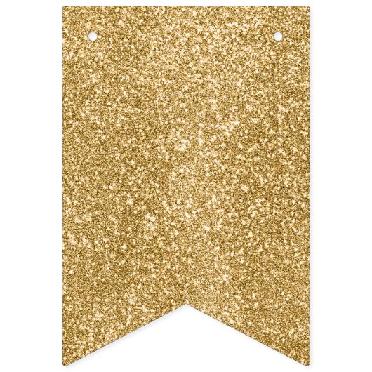 Bannière À Fanions Bonne année Black White & Gold Parties scintillant (Premier drapeau)