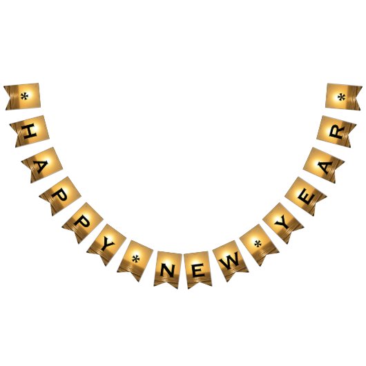 Bannière À Fanions Bonne année (coucher du soleil) Personnalisez les (Tout)